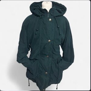 Vintage Jacqueline Ferrar Dark Green Hooded Winter Jacket